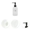 thumbnail image 5 of Unique Bargains 1 Pc Reusable Cylinder Letter Soap Dispenser 13.53oz White Black, 5 of 6