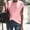 Pink, variant on Tittly T Shirts for Women Spring Tops for Women Summer Casual Women's Short Sleeved V Neck Shirt Tshirts Shirts Basic Tees Black L