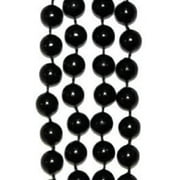 "20 Dozen (240pcs) Mardi Gras, Black Metallic Round Beads, 10 mm, 42"""