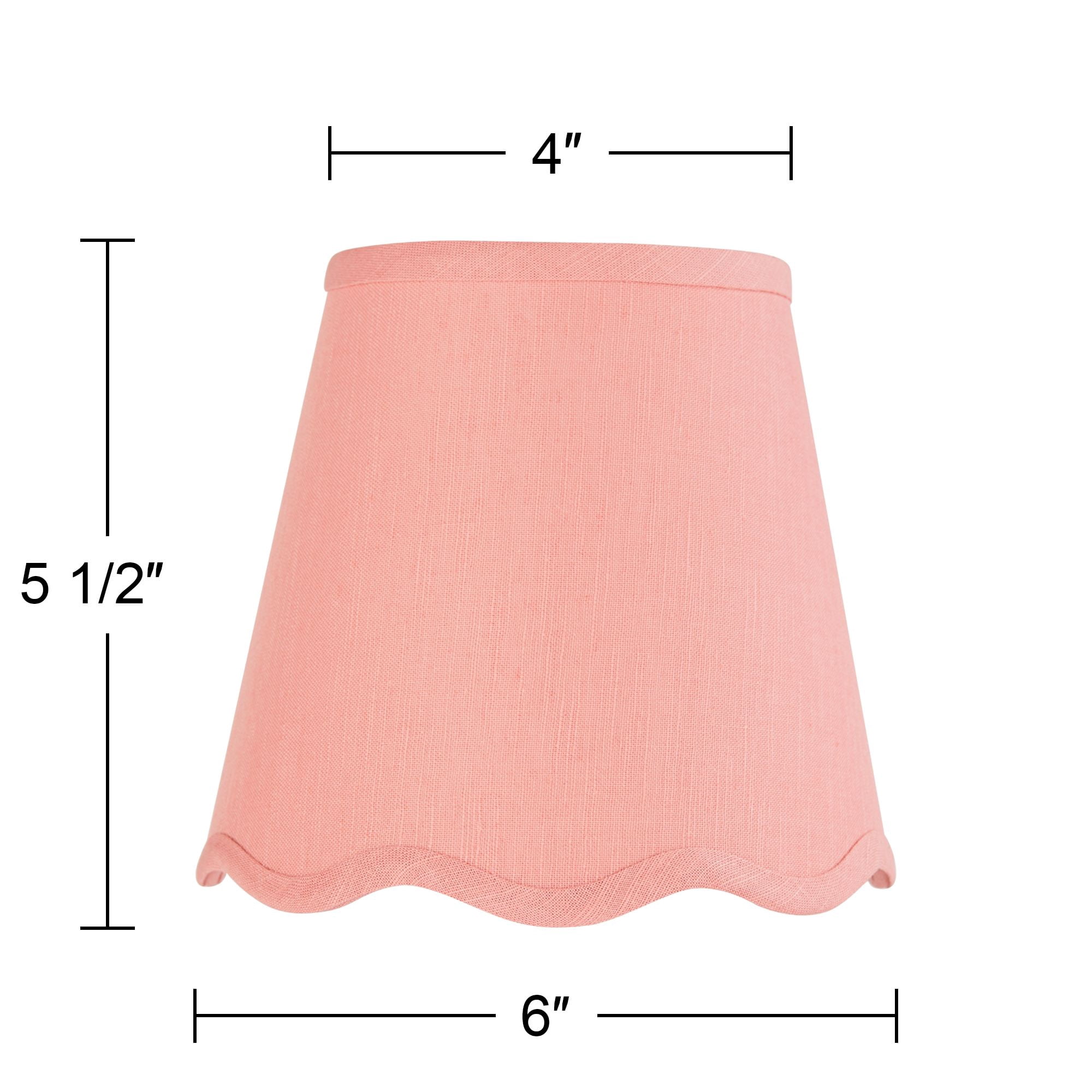 Springcrest Mylie Pink Scallop Empire Lamp Shade 4x6x5.5 (Clip-On)