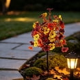 thumbnail image 6 of Autumn Artificial Flower with Ground Stake,16 Inch Fall Warm Tone Floral Pick, Weather Resistant Fake Plant Ornament for Yard Patio Garden Thanksgiving Decor, 6 of 6