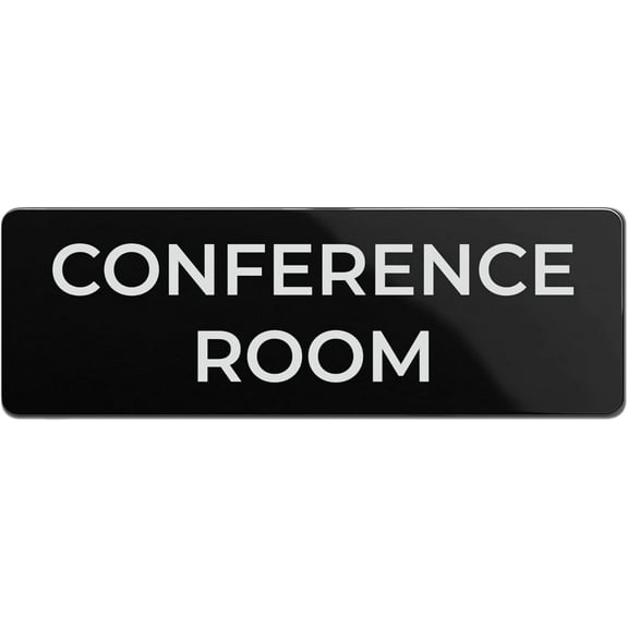 Conference Room Sign, Durable ABS Plastic with Full Adhesive Backing, Sign for Door or Wall, 2x6"