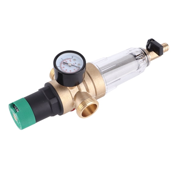 Water Pressure Reducer, Water Pressure Reducing Valve G1 G1/2 Connector for Domestic Water Fixtures