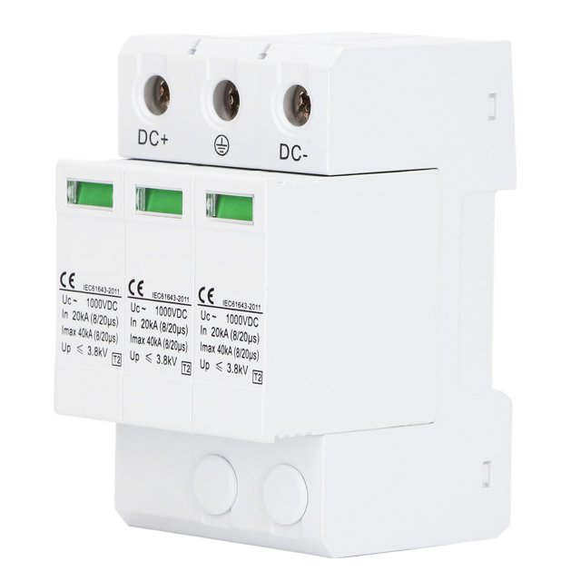 "High-Performance 1000V DC 40KA Surge Protector for Solar PV Systems - 3P White Module with Overcurrent & Thermal Protection"
"Compact 35mm Rail-Mounted DC SPD - 1000V/40KA Lightning Protection