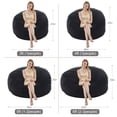 thumbnail image 4 of LaoGeoRon 3ft Bean Bag Chair for Adults with Filling,Memory Foam Lazy Beanbag Sofa with Removable Washable Flannel Cover, 4 of 10
