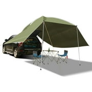 REDCAMP Car Awning Sun Shelter, Waterproof Portable Auto Canopy Camper Trailer Sun Shade for Camping, SUV, Truck, Van, Beach, Army Green