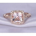 thumbnail image 2 of Antique Design 1.25 Carat Peach Pink Real Morganite Engagement Ring With 18K Gold Plating, 2 of 5