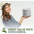 thumbnail image 4 of 9-Inch Paper Plates Uncoated, Everyday Disposable Plates 9" Paper Plate Bulk, White, 500 Count, 4 of 4