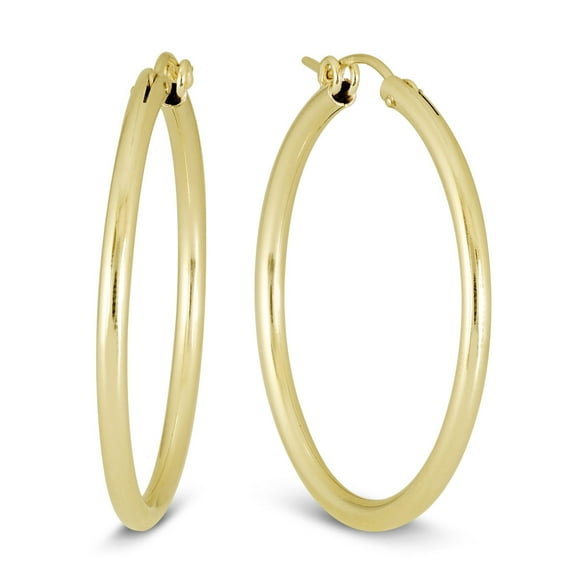 34MM Round 14K Yellow Gold Filled Hoop Earrings