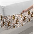 thumbnail image 2 of Bear Bed Skirt, Repetitive Cartoon Forest Animal Illustration, Elastic Bedskirt Dust Ruffle Wrap Around for Bedding Decor, 4 Sizes, Chocolate Multicolor, by Ambesonne, 2 of 2
