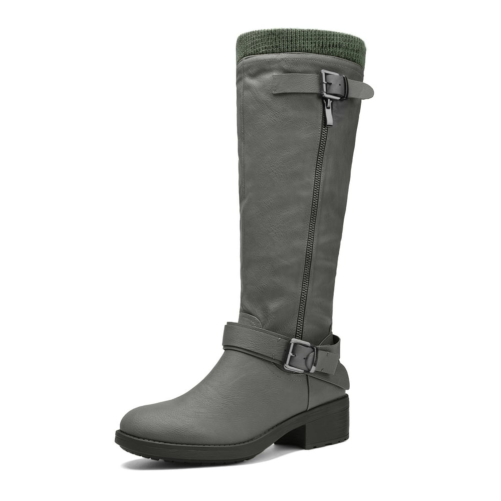 grey wide width boots