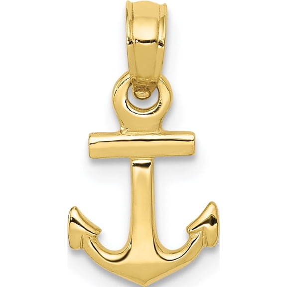 10K Mini Anchor Pendant Yellow Gold Material Polished Luxe Graceful A thoughtful gift for anniversaries birthdays or special occasions
