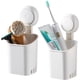 thumbnail image 1 of Paquete de 2 soportes para cepillos de dientes con ventosa, cepillo de dientes eléctrico sin taladro para ducha de pared, soporte para pasta de dientes y afeitadoras para ducha de baño JAMW Sencillez, 1 of 5
