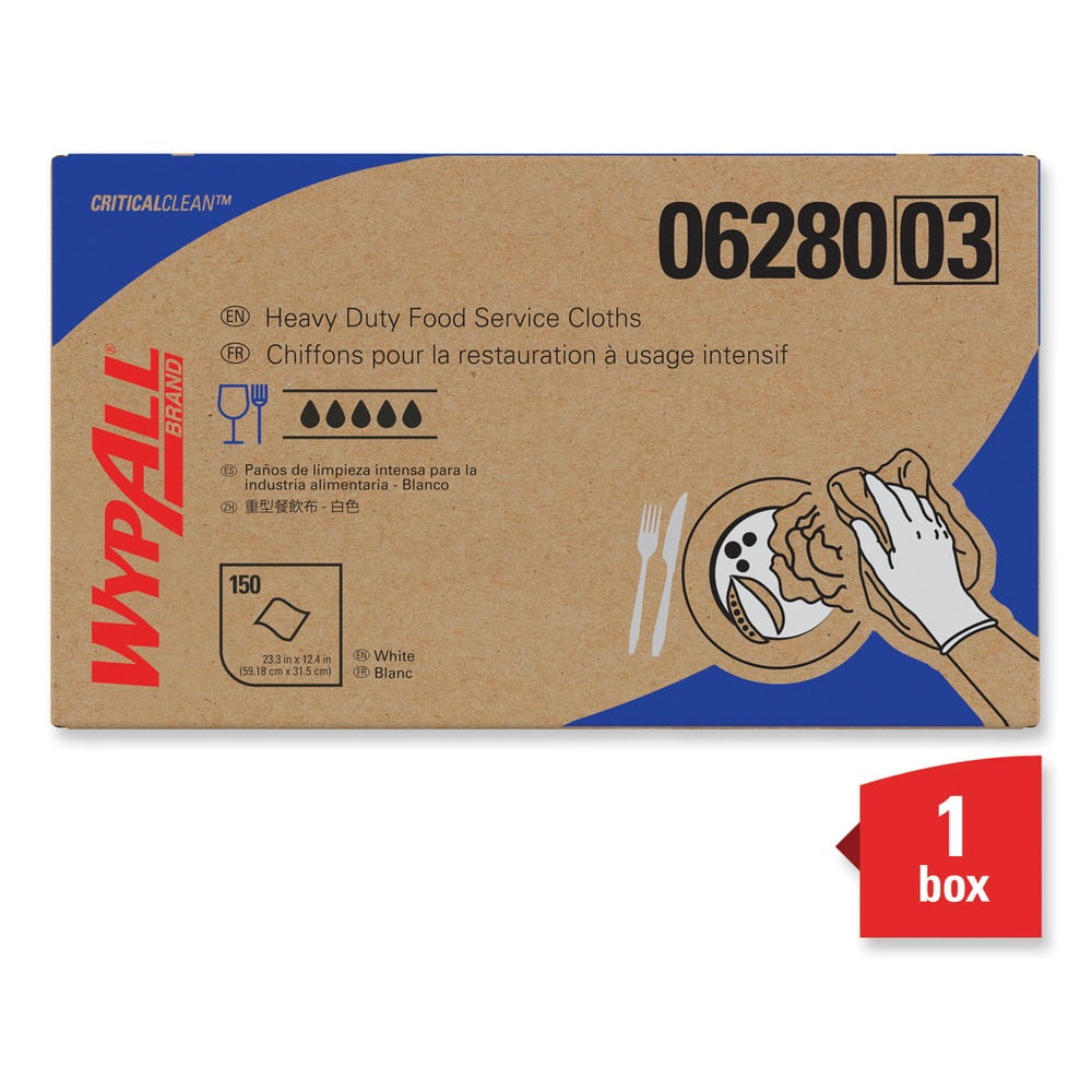 WypAll X80 Foodservice Paper Towel 12 1/2 x 23 1/2 Blue/White 150/Carton 06280
