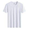 thumbnail image 1 of Cathalem T-Shirts Surdimensionnés pour Hommes Col Rond Manches Courtes Mode, Blanc L, 1 of 3