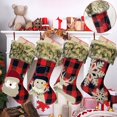 thumbnail image 2 of Medias navideñas con patrón de alce clásico, tela no tejida, accesorios de fotografía, medias para chimenea, decoración de árboles, 2 of 5