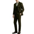 thumbnail image 6 of i.Military Green Men's Blazer by Finelong | Slim-Fit Wool Blend Sport Coat for Business Casual Attire, 6 of 8