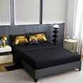 thumbnail image 3 of RYNGHIPY Queen Bed in a Bag Gaming Comforter Set for Men 6Pcs Video Game Bed Comforter Set with Sheets Set Gradient Geometric Bedding Set for Gamer Home Decor (Gold, Queen), 3 of 8