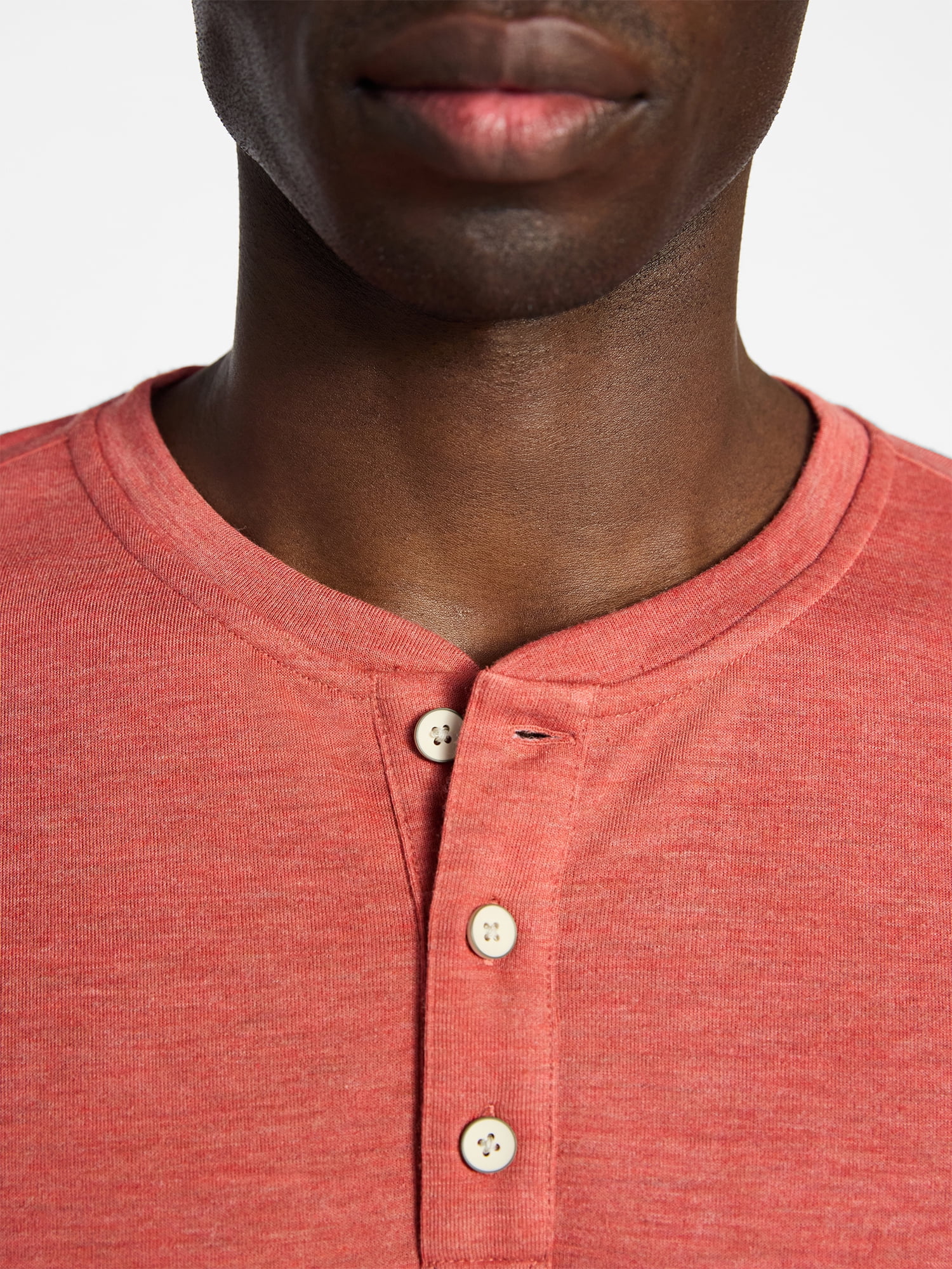 George Men's & Big Men's Relaxed Fit Knit Cloth Henley Shirt with Short Sleeves, Sizes XS-5XL