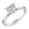 thumbnail image 2 of Ammo Jewel 14K White Gold Plated Heart Cut Diamond Hidden Halo Engagement Ring - 2.4 Ct Lab-Created Simulated Diamond Rings - Women's Elegant Engagement Wedding Ring - Perfect Gift for Her, 2 of 3