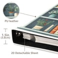 thumbnail image 3 of FORMRS 3 Ring Photo Album 4"x6" Self Adhesive Large Capacity PU Leather Cover, White Shelf, 3 of 8