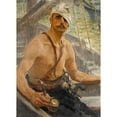thumbnail image 2 of Ilya Efimovich Repin 14x18 Black Ornate Wood Framed Double Matted Museum Art Print Titled - Black Sea Cossack, 2 of 5