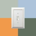 thumbnail image 6 of Amerelle 4040RRDW Moderne Wallplate 2 Rocker Wood Distressed White1-Pack, 6 of 7