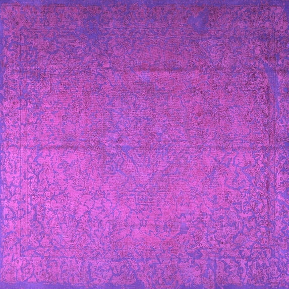 Ahgly Company Indoor Square Persian Pink Bohemian Area Rugs, 7' Square