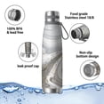 thumbnail image 4 of 29oz Insulated Water Bottle with Tea Infuser, Stainless Steel Travel Mug, Turquoise Marble Watercolor Pattern, 4 of 6