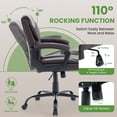 thumbnail image 4 of JONPONY Leather Office Chair, Big and Tall 400lbs Ergonomic Desk Chairs with Back Support, Executive Leather Chair with Wheels for Home Office, 360°Swivel Free, Brown, 4 of 12
