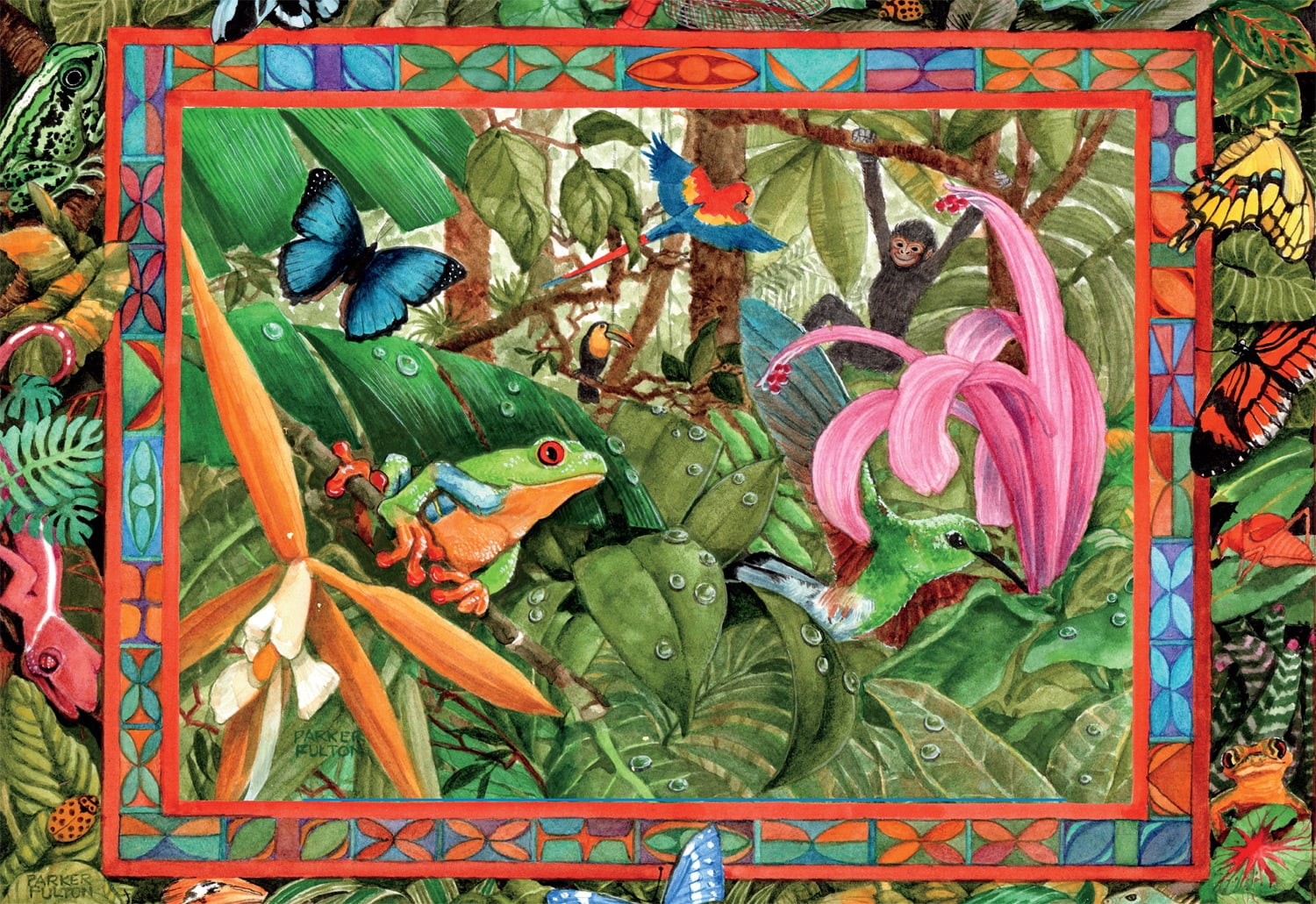 Ceaco Parker Fulton Delightful Rainforest 2000-Piece Interlocking Jigsaw Puzzle for Children Ages 14+