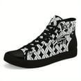 thumbnail image 2 of Coolcustomize Men's Halloween Cartoon Cat Print High Top Sneakers - Stylish Walking Trainers with "BOOP" Design, Unisex Casual Couple Style for Concerts & Streetwear, Fashion Halloween Boots, 2 of 10