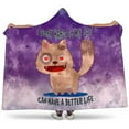 thumbnail image 1 of I Work Hard So My Cat Can Have A Better Life Hooded Blanket, 1 of 4