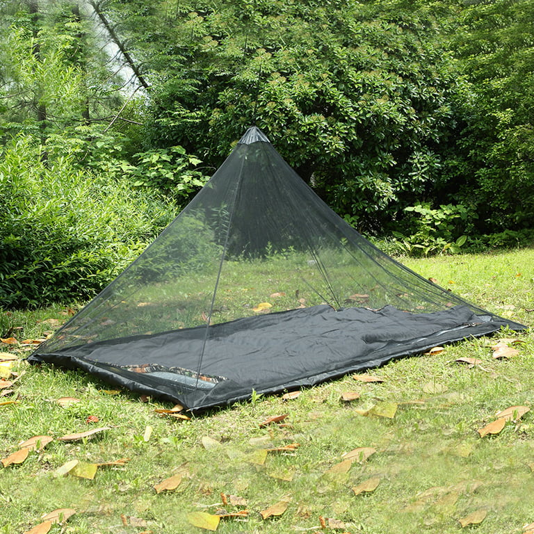 Frogued Fishing Hiking Summer Ultralight Inner Mesh Tent Mosquito Net  Camping Netting (Black) 