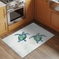 thumbnail image 3 of Summer Marine Life Washable Small Entryway Area Rugs 2'x3', Ocean Pair Sea Turtle Water Splash Coastal Low Pile Throw Rug Non-Slip Sturdy Edge Binding Carpet for Front Door Floor Room Entry, 3 of 9