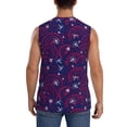 thumbnail image 4 of Fotbe Men's Dandelions Flowers With Dragonflies Print Men's Sleeveless Muscle Tank Tops Casual T-Shirts for Gym Workout Beach-Medium, 4 of 8