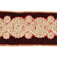 thumbnail image 3 of Vickerman Q222310 4 in. x 5 Yard Wine Velvet Ribbon with Light Gold Sequin Embroidery Wired Edge Christmas Ribbon, 3 of 3