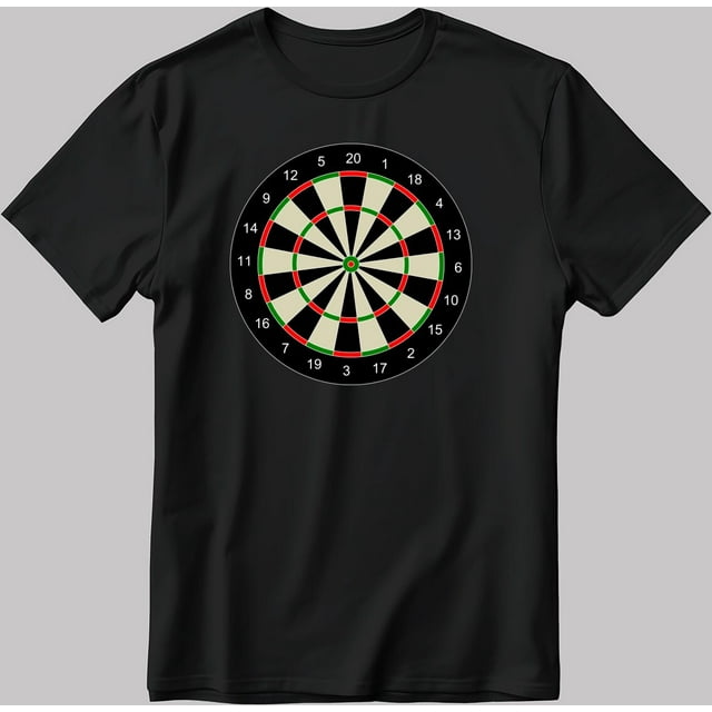 Logo Fléchettes Manches Courtes Blanc-Noir T-Shirt Homme / Femme K140 - comme sur L'Image - L