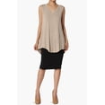 thumbnail image 6 of Women's S~3X Essentials Luxe Jersey Tunic V-Neck Relaxed Fit Sleeveless Top, 6 of 7