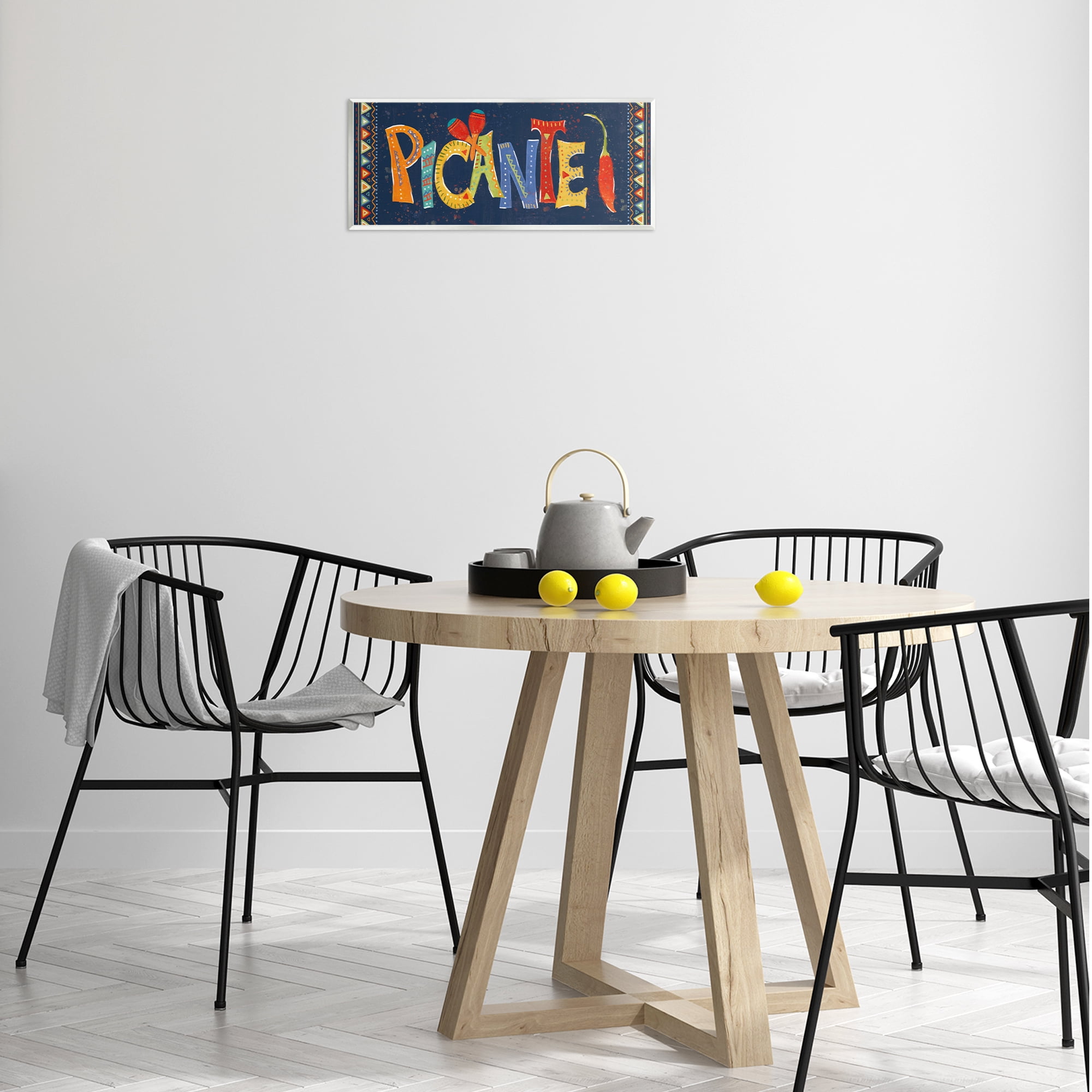 Stupell Industries Picante con Pimiento Colorido Food & Beverage Painting Unframed Art Print Wall Art, 17 x 7
