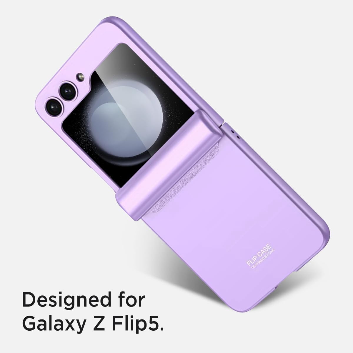 Case for Samsung Galaxy Flip 5 Case, |Built-in Clear Screen Protector Slim Folding Free Military-Grade Anti-Drop Shockproof| Magnetic Hinge Phone Case for Samsung Flip 5 Violet