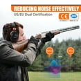thumbnail image 6 of Tacklife Ear Muffs, SNR 34 dB Hearing Protection-HNRE1-Orange - Orange, 6 of 7