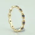 thumbnail image 2 of Armoura Jewels Prong Round Blue Sapphire Eternity Ring Yellow Gold Plated 925 Sterling Silver Wedding Band Jewelry Gift, 2 of 4