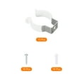 thumbnail image 3 of Uxcell T8 U Clips Holder Bracket for LED Light Bulb Mounting Bracket Fluorescent Tube Holder Screw Clamps White 15 Pack, 3 of 5