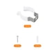 thumbnail image 3 of T8 U Clips Soporte para LED Luz Bombilla Montaje Soporte Inoxidable Acero Fluorescente Tubo Soporte Tornillo Tubo Abrazaderas, Blanco Paquete de 15, 3 of 5