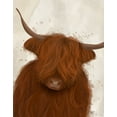 thumbnail image 2 of Fab Funky 20x24 Gold Ornate Wood Framed with Double Matting Museum Art Print Titled - Highland Cow 3, Portrait, 2 of 4