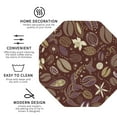 thumbnail image 3 of Naloa Coffee and Flowers Leather Coasters for Drinks, Durable Drink Coasters 4 Set for Tabletop Protection, Luxurious Home Décor and Housewarming Gift ( {designName})Octagon, 3 of 6