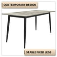 thumbnail image 3 of LeisureMod Zayle Modern Dining Table with a Sintered Stone Rectangular Wide Tabletop and Steel Base for Kitchen and Living Room (Deep Grey, 71" Wide), 3 of 9