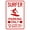 Warning Sign 4, variant on Swim Diapers Required Children Who Are Not Toilet Trained Bilingual Sign - 8"x12" Retro Aluminum Pool Rule Sign, Vintage Metal Tin Decor for Home Pool Club Hotel
