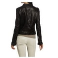 thumbnail image 2 of Noora Women&rsquo;s Real Sheepskin Leather Jacket with front pockets Black ST0228, 2 of 7